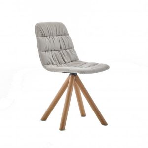 Maarten Smooth Timber Swivel Side Chair