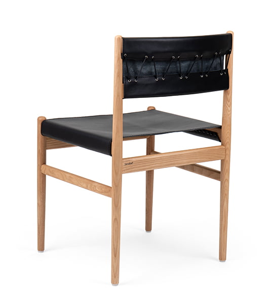 Leaf Side Chair With Leather Back Leaf Side Chair With Leather Back
