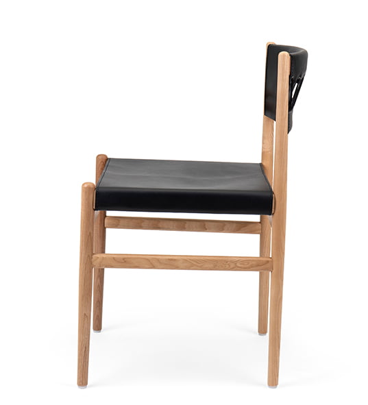 Leaf Side Chair With Leather Back Leaf Side Chair With Leather Back
