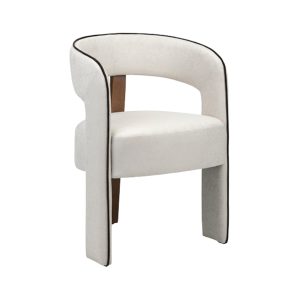 Berry Contrast Piped Armchair